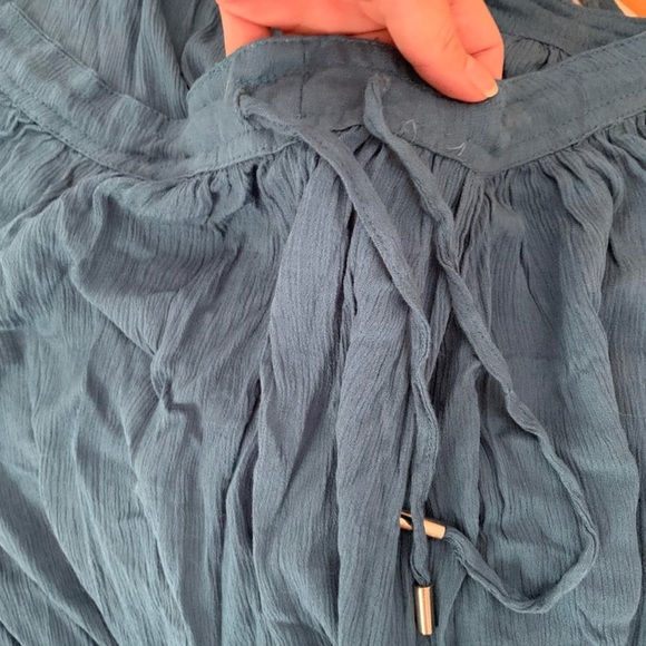 Boho Mediterranean Blue Maxi Dress - Picture 3 of 3